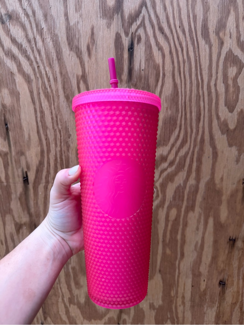 Starbucks Hot Pink Jelly Studded Cold Cup with Straw